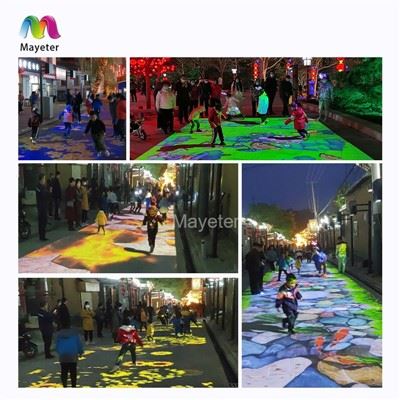 360 প্রজেকশন ফ্লোর সিস্টেম 3d হলোগ্রাম ফ্লোরিং ইন্টারেক্টিভ ফ্লোর