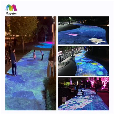 ইন্টারেক্টিভ ফ্লোর প্রজেকশন সিস্টেম আউটডোর অ্যাডভার্টাইজিং প্রজেক্টর